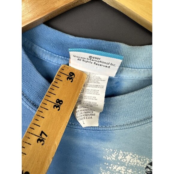 Vintage Y2K Nickelodeon Sponge Bob Square Pants Tie Dye Kids Shirt Large - Picture 2 of 12